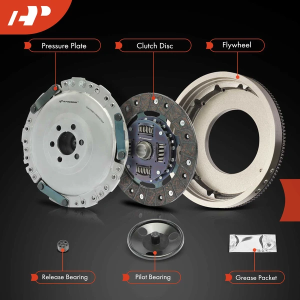 Transmission Clutch Kit & Flywheel for Volkswagen Cabrio 95-02 Golf 95-98 Jetta