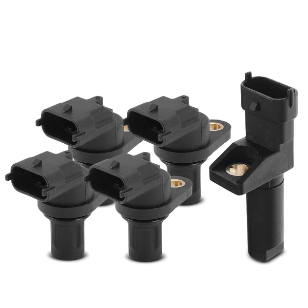 4 Pcs Camshaft & 1 Pc Crankshaft Position Sensor for Mercedes-Benz C300 CL550 R350
