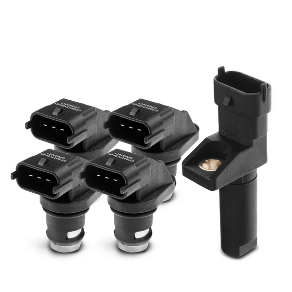 4 Pcs Camshaft & 1 Pc Crankshaft Position Sensor for Benz C230 E300 G550 S400 DOHC