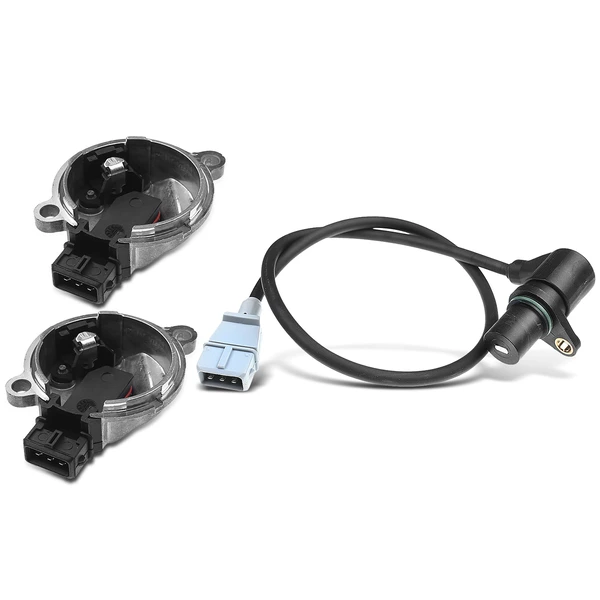 2 Pcs Camshaft & 1 Pc Crankshaft Position Sensor for Audi A4 Volkswagen Passat 1.8L