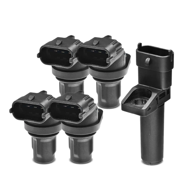 4 Pcs Camshaft & 1 Pc Crankshaft Position Sensor for Mercedes-Benz E350 G65 AMG DOHC