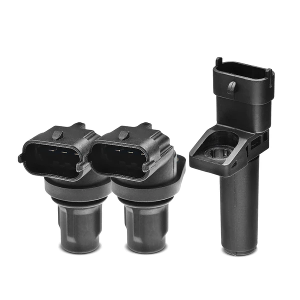 2 Pcs Camshaft & 1 Pc Crankshaft Position Sensor for Mercedes-Benz C250 SLK250 1.8L