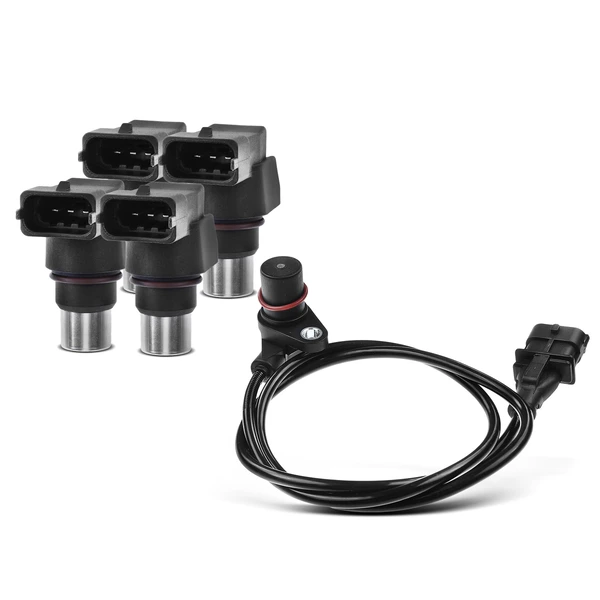 4 Pcs Camshaft & 1 Pc Crankshaft Position Sensor for 2001-2004 Porsche 911