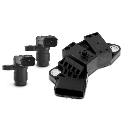 2 Pcs Camshaft & 1 Pc Crankshaft Position Sensor