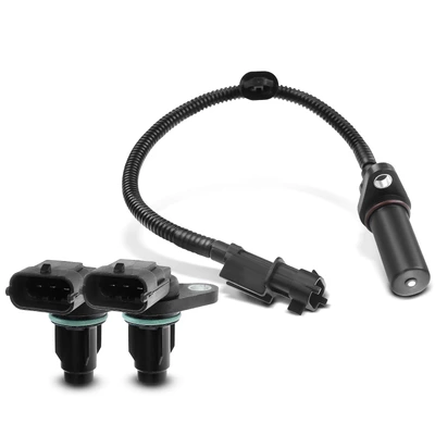 2 Pcs Camshaft & 1 Pc Crankshaft Position Sensor
