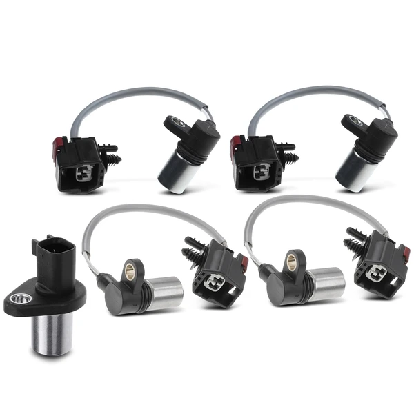 4 Pcs Camshaft & 1 Pc Crankshaft Position Sensor for Jaguar S-Type Super V8 Lincoln