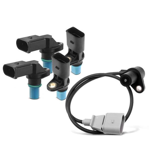 4 Pcs Camshaft & 1 Pc Crankshaft Position Sensor for Allroad Quattro 2003-2005 S4