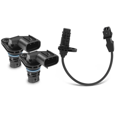 2 Pcs Camshaft & 1 Pc Crankshaft Position Sensor