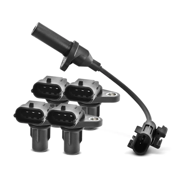 4 Pcs Camshaft & 1 Pc Crankshaft Position Sensor for 2017-2020 Kia Sorento