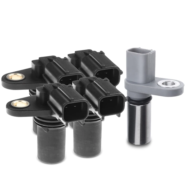 4 Pcs Camshaft & 1 Pc Crankshaft Position Sensor for Ford Escape Mazda 6 Mercury 3.0L