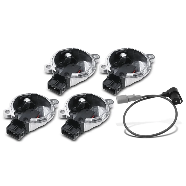 4 Pcs Camshaft & 1 Pc Crankshaft Position Sensor for 1997-1999 Audi A8 Quattro