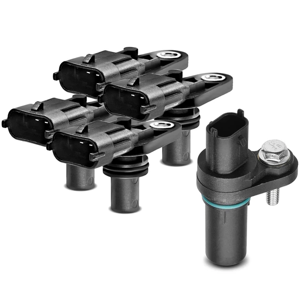 4 Pcs Camshaft & 1 Pc Crankshaft Position Sensor for Buick LaCrosse 2008 Cadillac CTS DOHC
