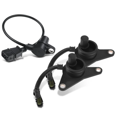 2 Pcs Camshaft & 1 Pc Crankshaft Position Sensor