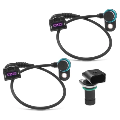 2 Pcs Camshaft & 1 Pc Crankshaft Position Sensor