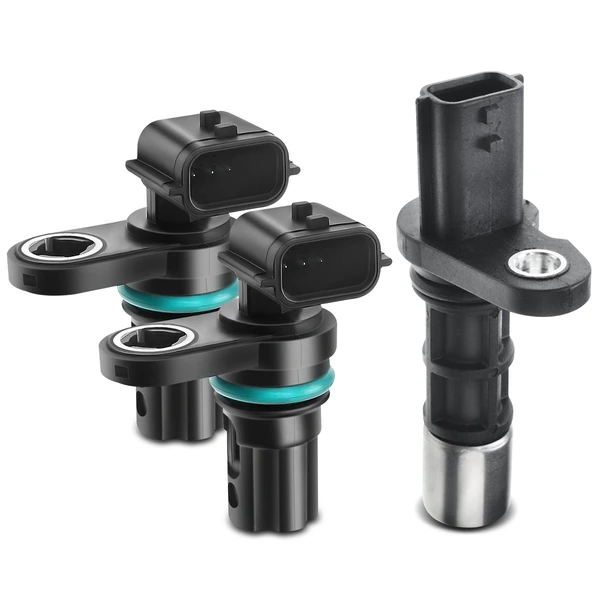 2 Pcs Camshaft & 1 Pc Crankshaft Position Sensor for Nissan Sentra 2013-2019 1.8L DOHC