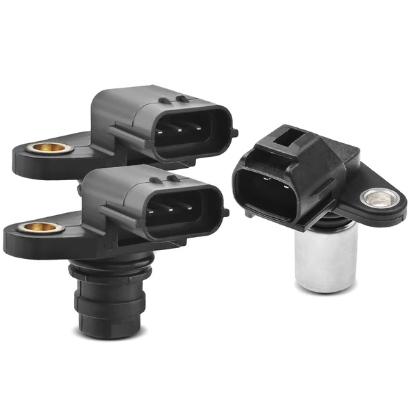 2 Pcs Camshaft & 1 Pc Crankshaft Position Sensor for 2012 Volvo S60 2.5L l5