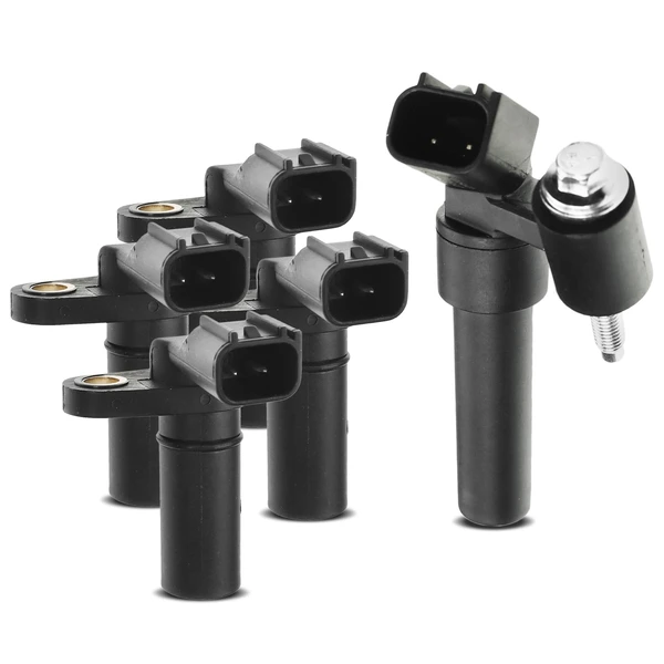 4 Pcs Camshaft & 1 Pc Crankshaft Position Sensor for 2007-2014 Ford Edge