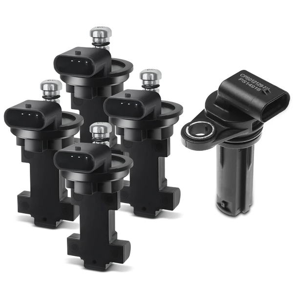 4 Pcs Camshaft & 1 Pc Crankshaft Position Sensor for 2011-2020 Dodge Grand Caravan