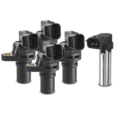 4 Pcs Camshaft & 1 Pc Crankshaft Position Sensor