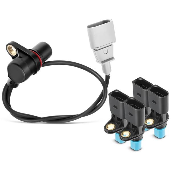 4 Pcs Camshaft & 1 Pc Crankshaft Position Sensor for Audi A4 Quattro A6 Quattro 3.0L