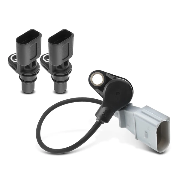 2 Pcs Camshaft & 1 Pc Crankshaft Position Sensor for Volkswagen Passat 2008 L4 2.0L