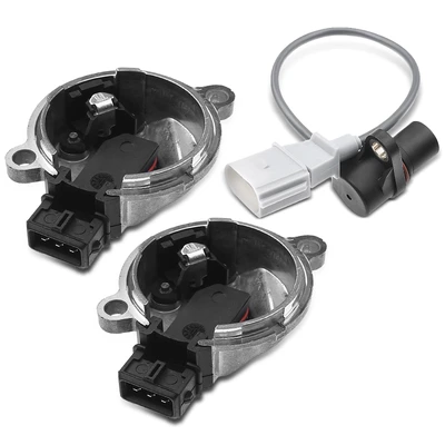 2 Pcs Camshaft & 1 Pc Crankshaft Position Sensor