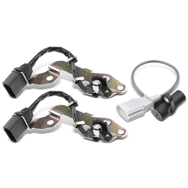 2 Pcs Camshaft & 1 Pc Crankshaft Position Sensor for Volkswagen Jetta 2012-2013 DOHC