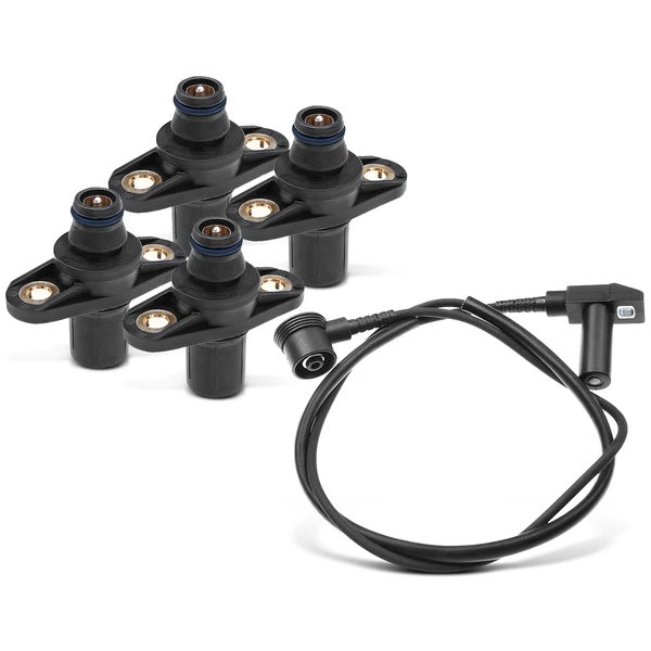 4 Pcs Camshaft & 1 Pc Crankshaft Position Sensor for Mercedes-Benz W140 S420 S500
