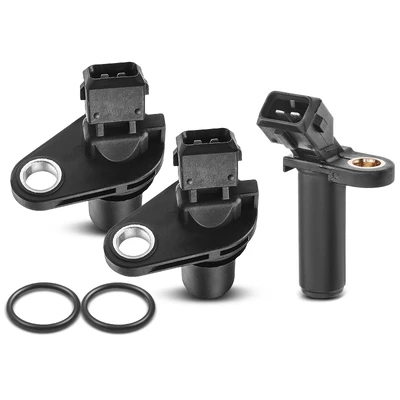 2 Pcs Camshaft & 1 Pc Crankshaft Position Sensor