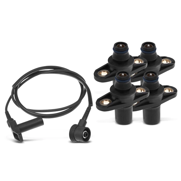 4 Pcs Camshaft & 1 Pc Crankshaft Position Sensor for Mercedes-Benz W124 400E 500SEL