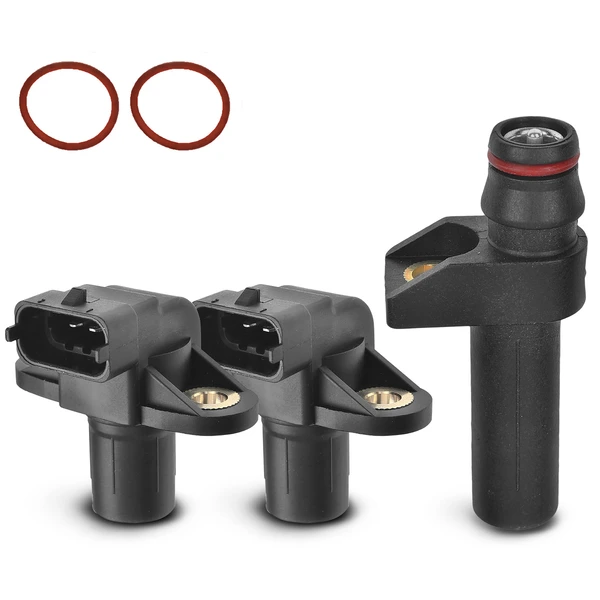 2 Pcs Camshaft & 1 Pc Crankshaft Position Sensor for Mercedes-Benz W202 C220 1996