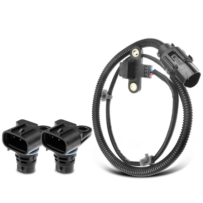 2 Pcs Camshaft & 1 Pc Crankshaft Position Sensor