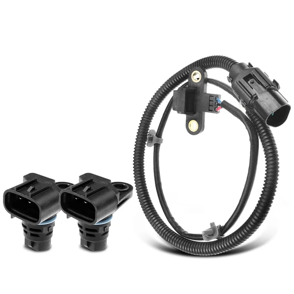 2 Pcs Camshaft & 1 Pc Crankshaft Position Sensor for 2006 Kia Optima 2.4L l4