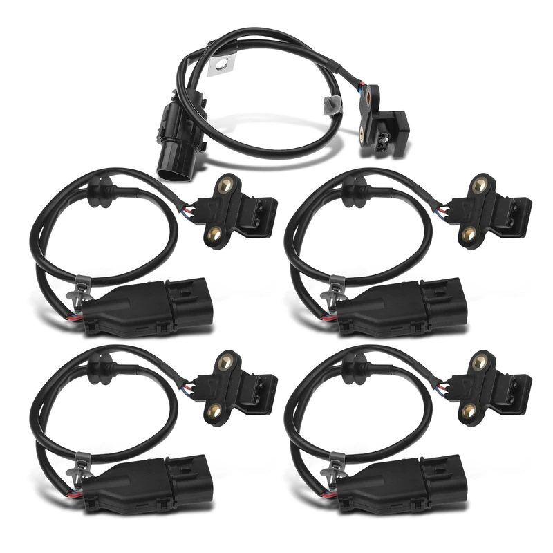 4 Pcs Camshaft & 1 Pc Crankshaft Position Sensor for Kia Sedona Hyundai XG300 XG350 02-05