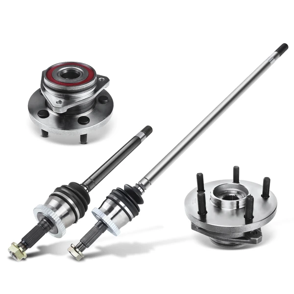 1999-2004 Jeep Grand Cherokee 4-Pc CV Axle Shaft and Wheel Hub Assembly Kit Front Driver & Passenger A-Premium APCVA2730
