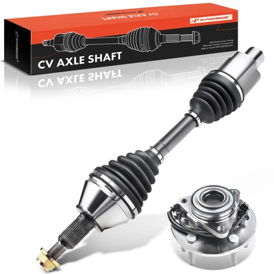 2 Pcs Front Left or Right CV Axle + Wheel Hub Bearing Assembly