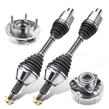 4 Pcs Front CV Axle + Wheel Hub Bearing Assembly for 2012-2018 Ram 1500
