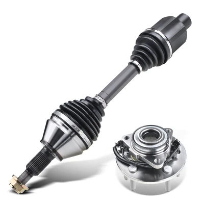 2 Pcs Front Left or Right CV Axle + Wheel Hub Bearing Assembly