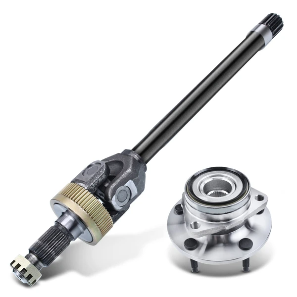 2-Pc CV Axle Shaft and Wheel Hub Assembly Kit Front Passenger Side A-Premium APCVA2441