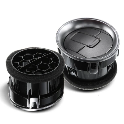 2 Pcs Satin Metallic AC Heater Dash Air Vent