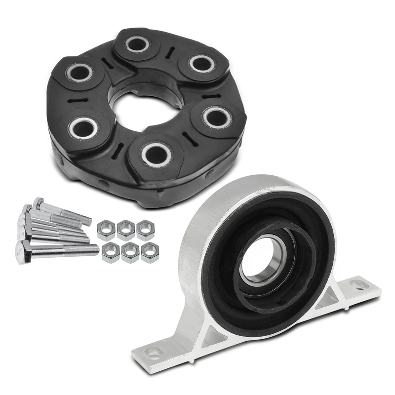2 Pcs Drive Shaft Center Support Bearing & Driveshaft Coupler for 2006-2008 BMW Z4