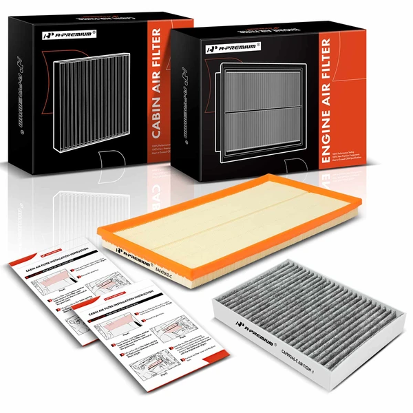 Engine & Activated Carbon Cabin Air Filter for Mercedes-Benz Metris 2016-2022 Turbocharged