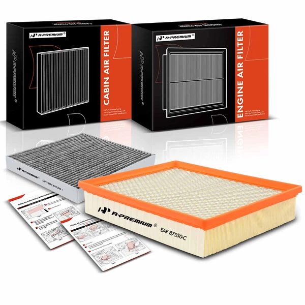 Engine & Activated Carbon Cabin Air Filter for Cadillac Escalade 2014-2020