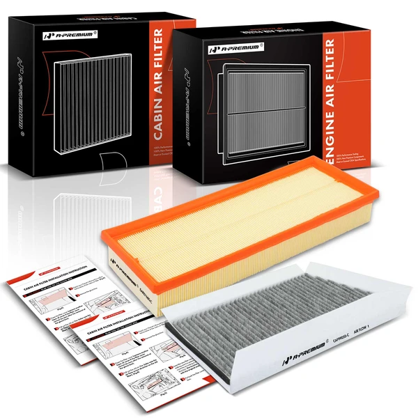 Engine & Activated Carbon Cabin Air Filter for Mercedes-Benz C230 2006-2007 C55 AMG