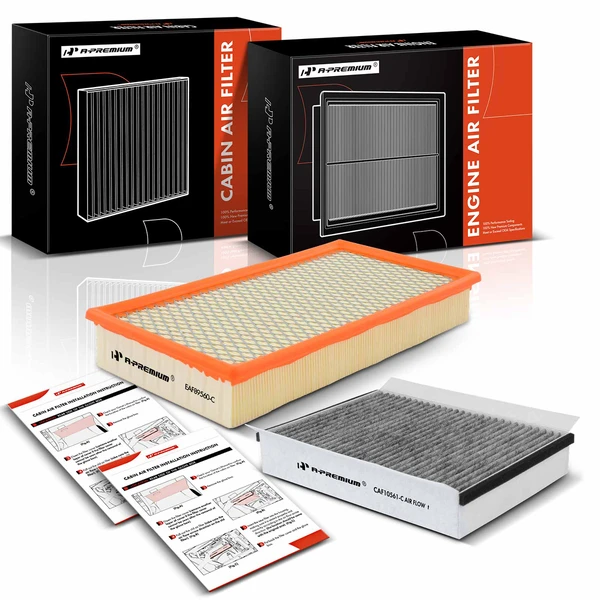 Engine & Activated Carbon Cabin Air Filter for Lincoln LS 03-06 Jaguar S-Type 3.0L 3.9L 4.2L