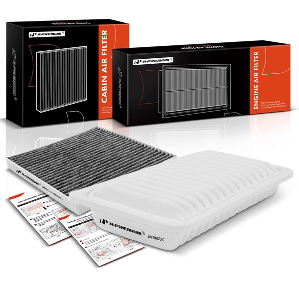 Engine & Activated Carbon Cabin Air Filter for Pontiac Vibe 2003-2008 L4 1.8L