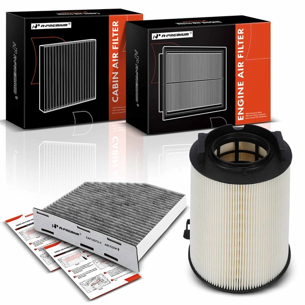 Engine & Activated Carbon Cabin Air Filter for 2011-2015 Volkswagen Jetta