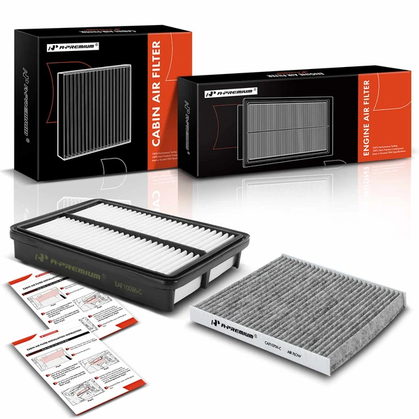 Engine & Activated Carbon Cabin Air Filter for Hyundai Tucson Kia Sportage 05-06