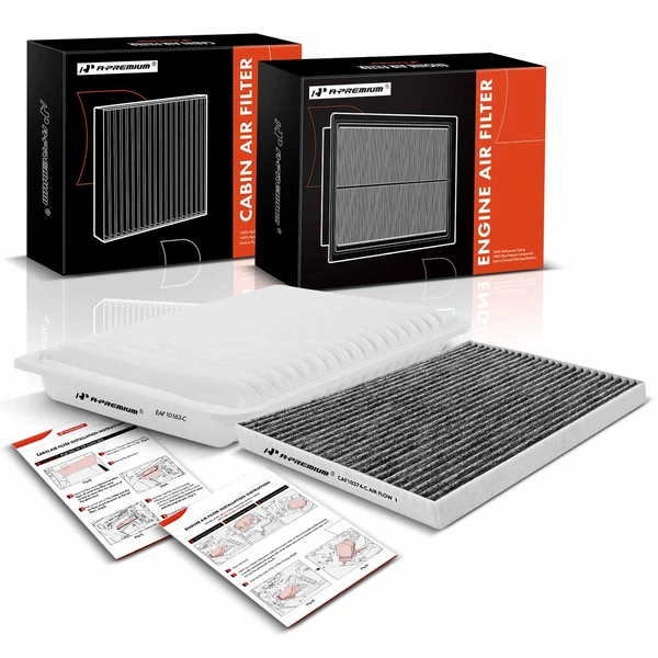 Engine & Activated Carbon Cabin Air Filter for Toyota Tacoma 2005-2022 L4 2.7L