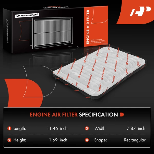 Engine & Activated Carbon Cabin Air Filter for Toyota Camry 2007-2017 Venza